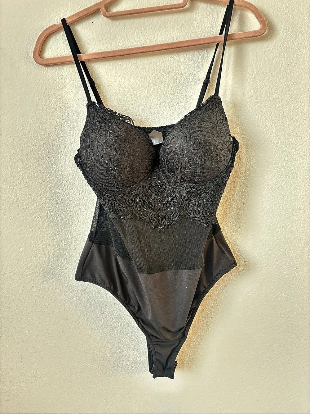 Windsor Black Lace Bodysuit Like New